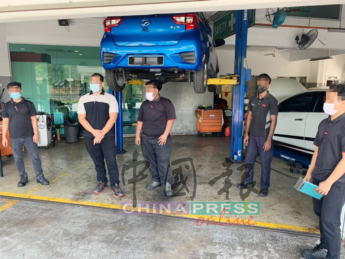 峇都基基其中一间修车厂，5名员工在工作期间没有使用MySejahtera扫描或簿子登记，皆被罚1500令吉。