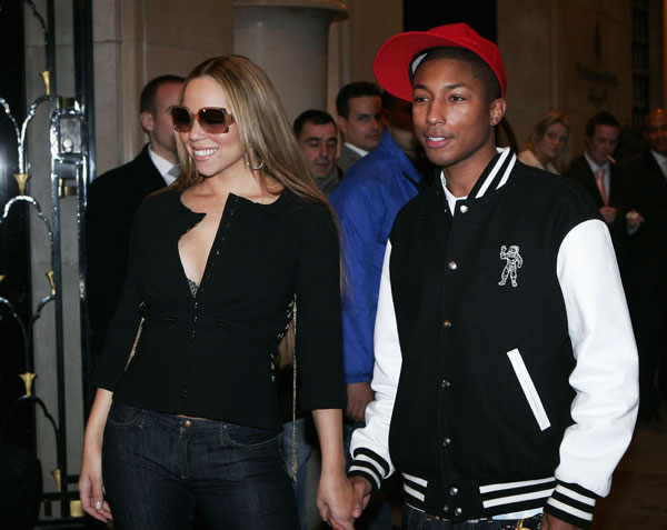 玛莉亚凯莉曾与男歌手Pharrell Williams姊弟恋。
