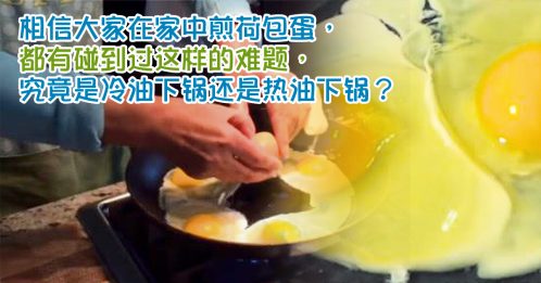 ◤好煮意◢热锅冷油煎出完美荷包蛋