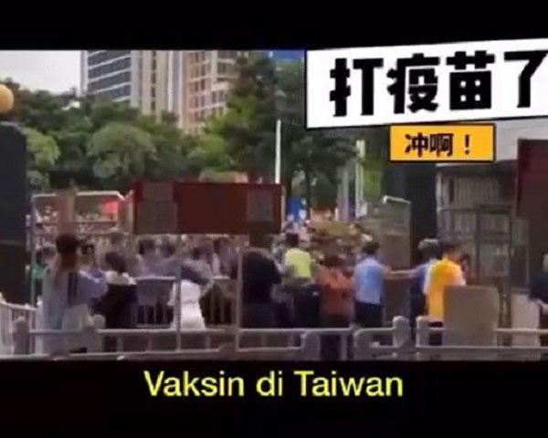 《台湾英文新闻》截下该政界人士分享的视频截图。