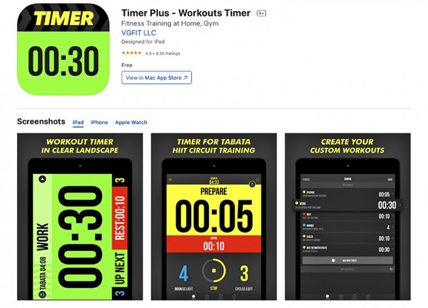Timer Plus是完美配搭高强度间歇训练计时器，使用方式简单。