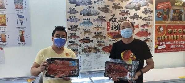 张义鸿（右）和吴柯威强调，他们每年都会送鱼只去做化验（检验重金属、沙门氏菌、防腐剂等），是绝对可以安心食用的“安心鱼” 。