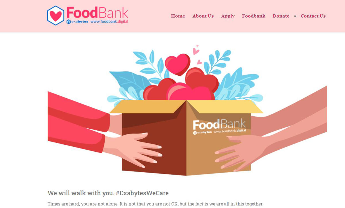 一些企业设立食物银行网站，供有需要者申请食物援助，并欢迎善心人士捐献食物，让有需要者不必挨饿。