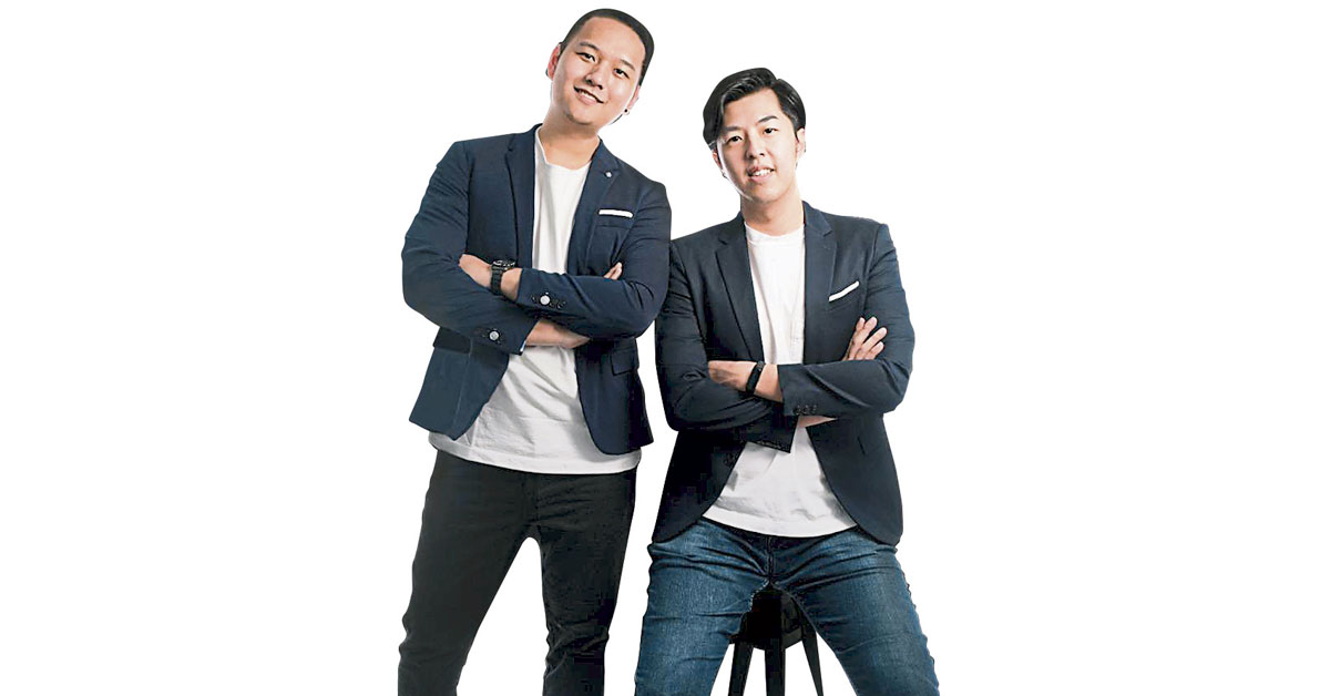 陈恒亨（左）与彭光豪遭疫情冲击后双双转行，透过销售平角裤开创新事业巅峰。