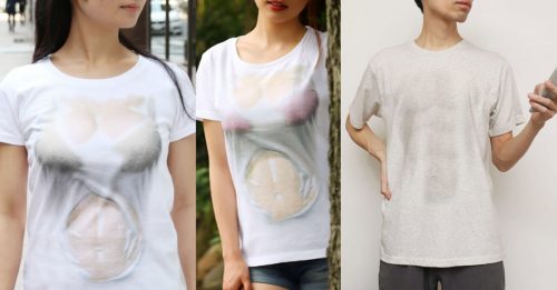 日本推湿身T恤 穿上秒获丰乳+腹肌