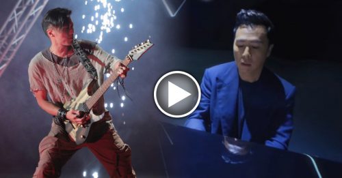 谢霆锋甄子丹拍《怒火》主题曲MV 弹吉他钢琴对垒斗帅