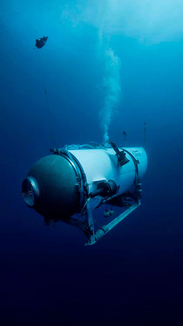 海洋之门将让乘客轮流搭上5人座小型潜艇，靠近铁达尼号残骸观测。（美联社）