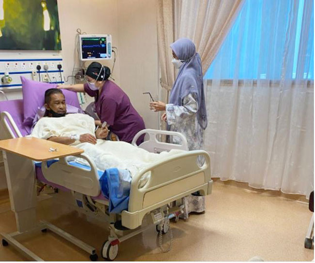 达基尤丁上周五入院动手术。（图取自《马来西亚前锋报》）