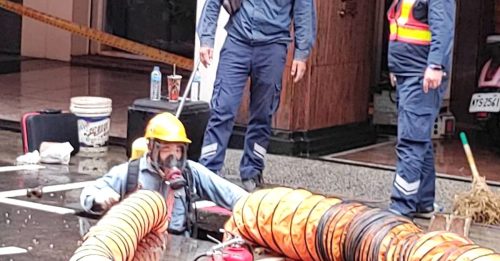 台中煤气泄漏   5工人命危送医