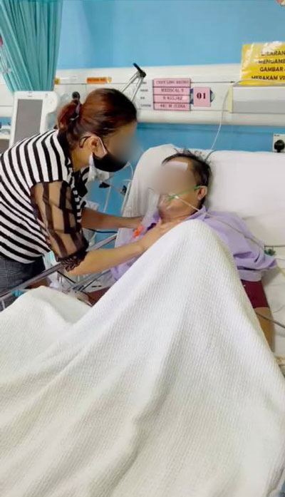 一名女子分享父亲在加护病插管治疗13天终苏醒，也康复出院。