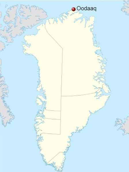 乌达克岛地理位置图。
