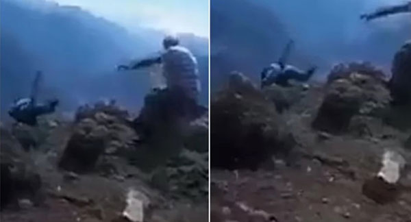 土耳其一名徒步登山客与家人的爬山时，无意中拍摄下他71岁的岳母在家人面前从高达70公尺的悬崖上坠落身亡的那一刻。