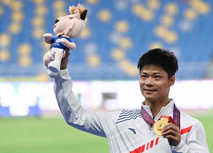 苏炳添终于赢得第一枚全运会金牌。