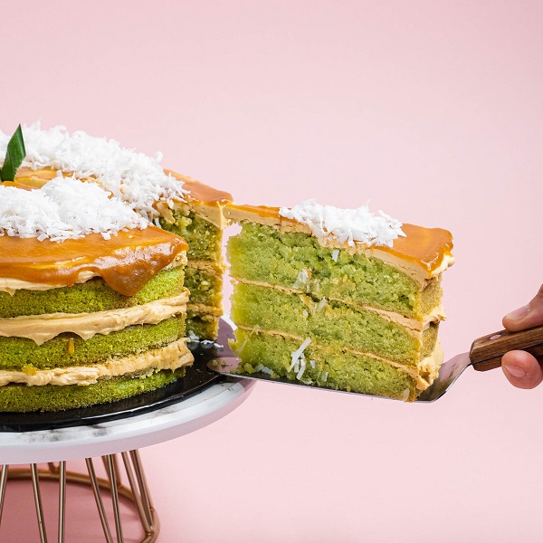 极富大马风情的班兰马六甲糖蛋糕。