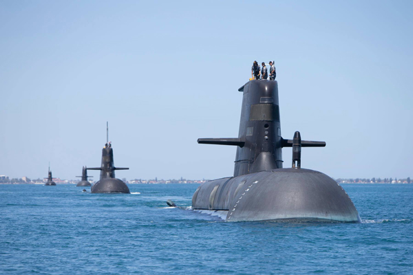 澳洲海军现有的“柯林斯”级潜艇。