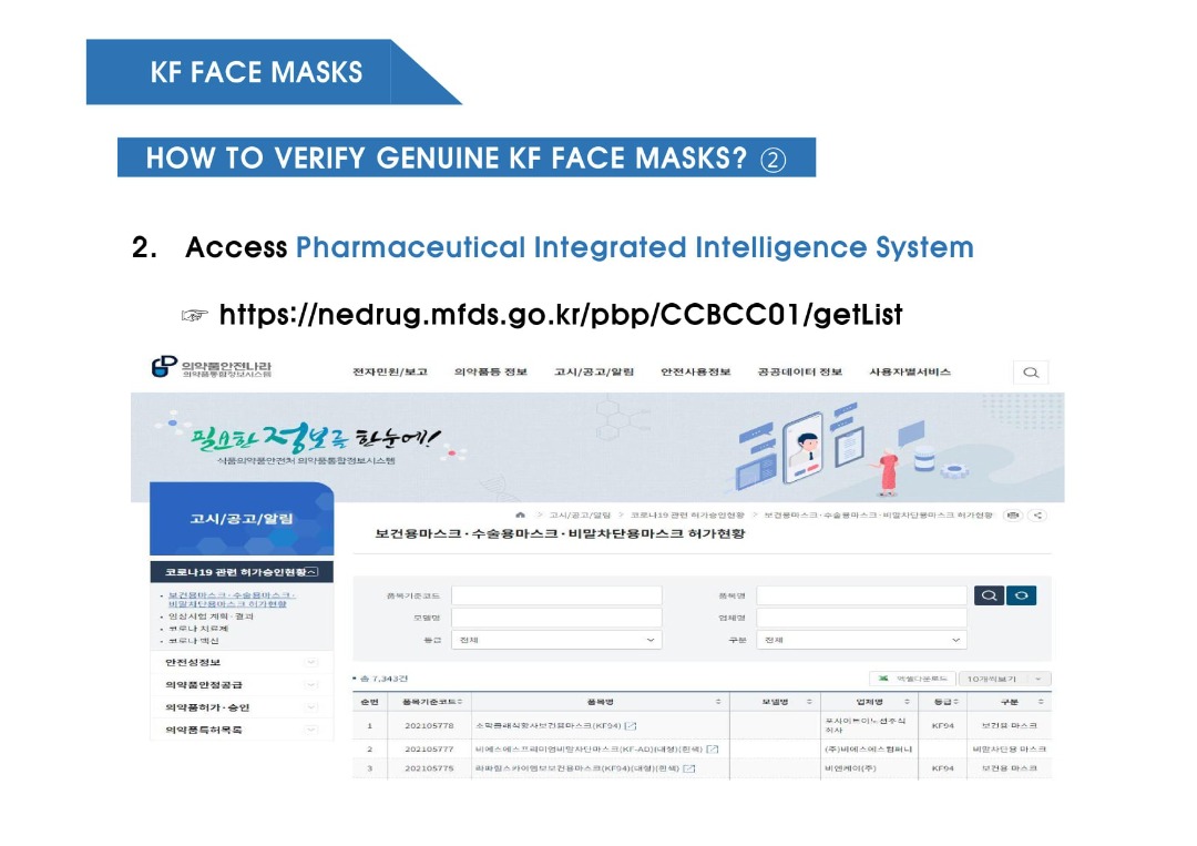韩国驻马大使馆教导民众如何分辨“KF”口罩真伪，或到MFDS网站查询。