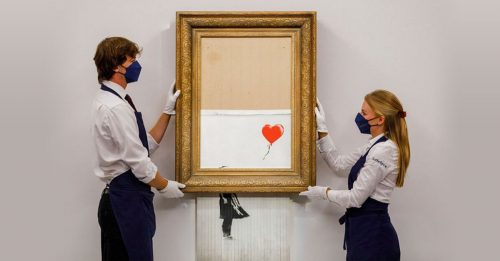 Banksy“自毁”作品 9373万拍出