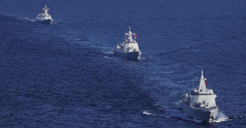 经津轻又通过大隅海峡 中俄10舰绕日列岛一圈