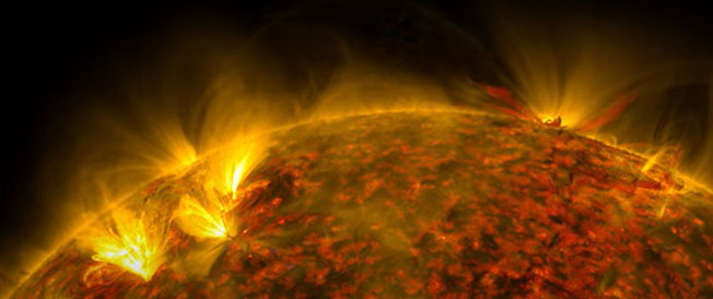 NASA公布了太阳闪焰的绝美画面。