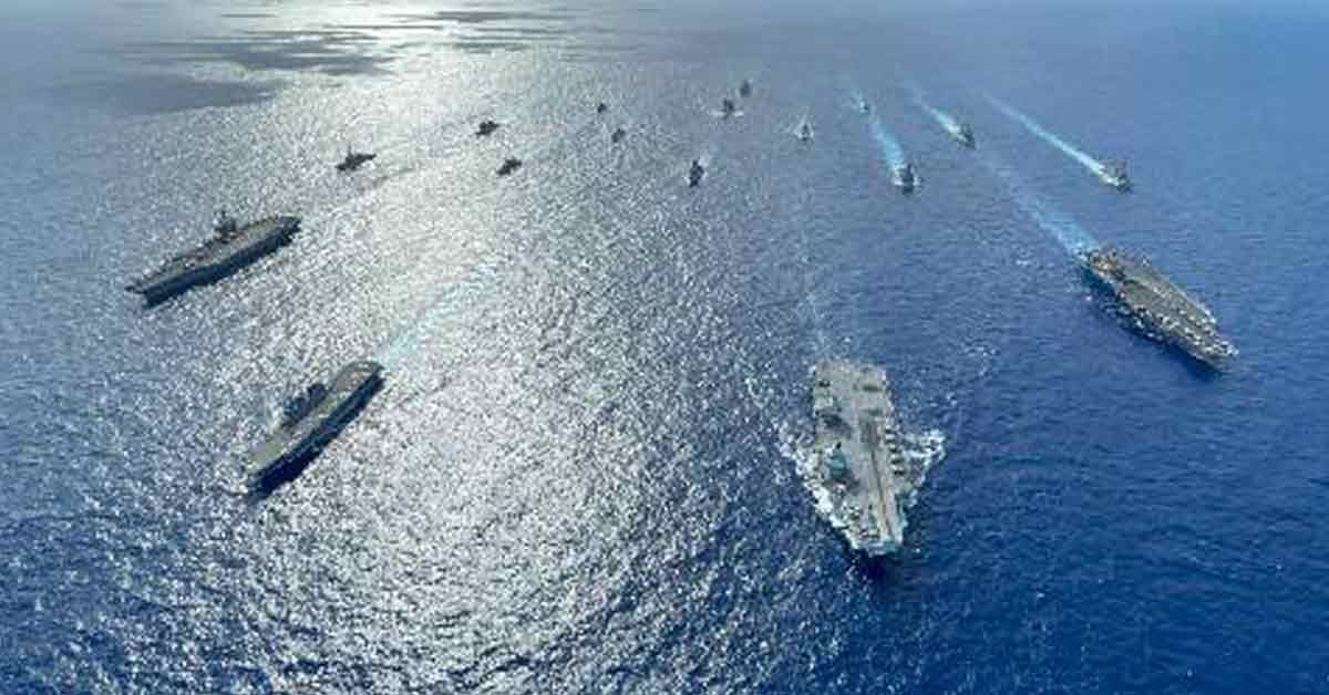 6国舰队同步登场，阵容浩大、声势摄人。