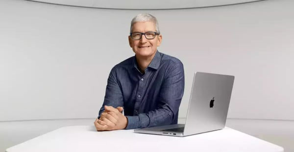 ▲新一代MacBook在苹果总执行长库克（Tim Cook）致词后正式亮相。
