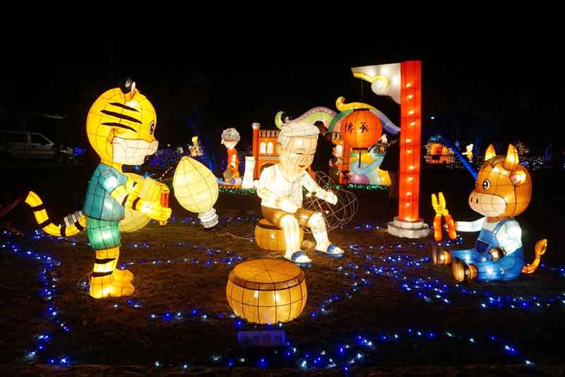 2021台湾灯会移展金门，化身为“金门星光节”。（中央社）