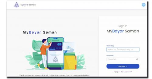 MyBayar Saman网站 今早恢复正常