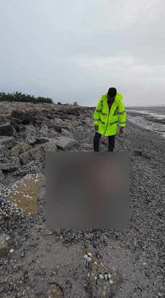 丹绒加弄加影河边发现一具赤裸男尸。