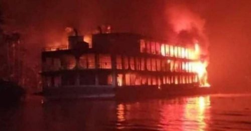 孟加拉渡轮大火 37死72伤