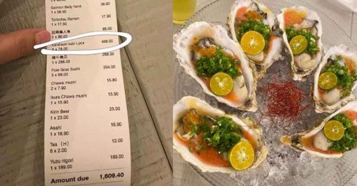 顾客投诉6生蚝卖RM468 餐厅：这是日本空运活生蚝