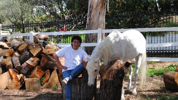 王冠雄每天早上4点钟起床喂马、清马粪、喂狗、喂鸡等等，晚上8点就寝。
