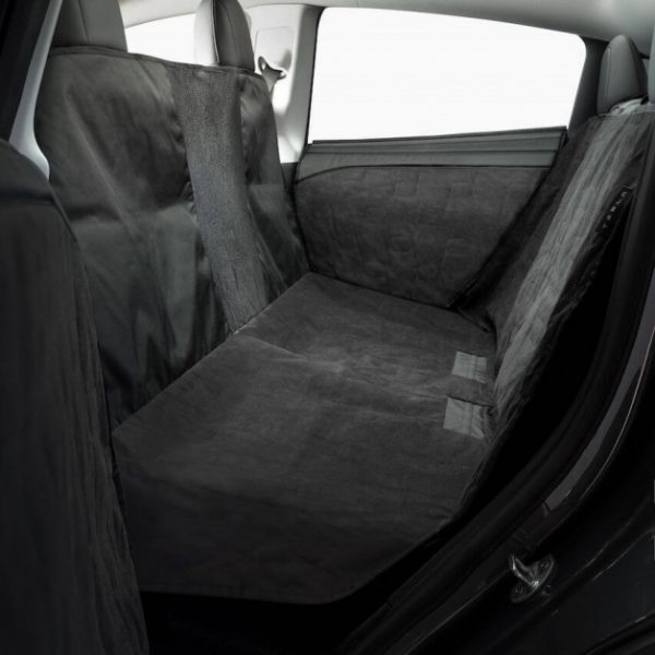 专为Model S、3、Y设计使用于第二排座位的车用宠物坐垫，采用吊挂式设计，搭配两侧车门防护垫，方便车主轻松安装与拆卸。