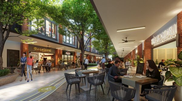 步行林荫大道和户外用餐空间设计，更能满足后疫情时代消费者的需求。