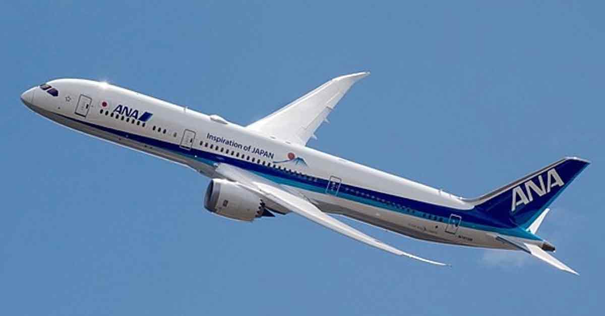 全日空航空公司（All Nippon Airways）的波音787型客机。