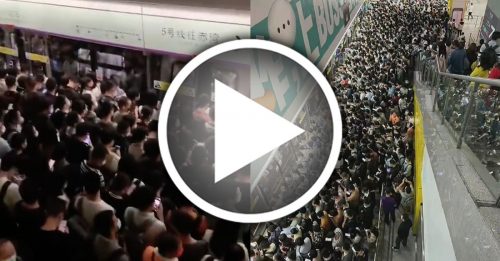 深圳地铁恢复运营 人潮涌车站堪比春运