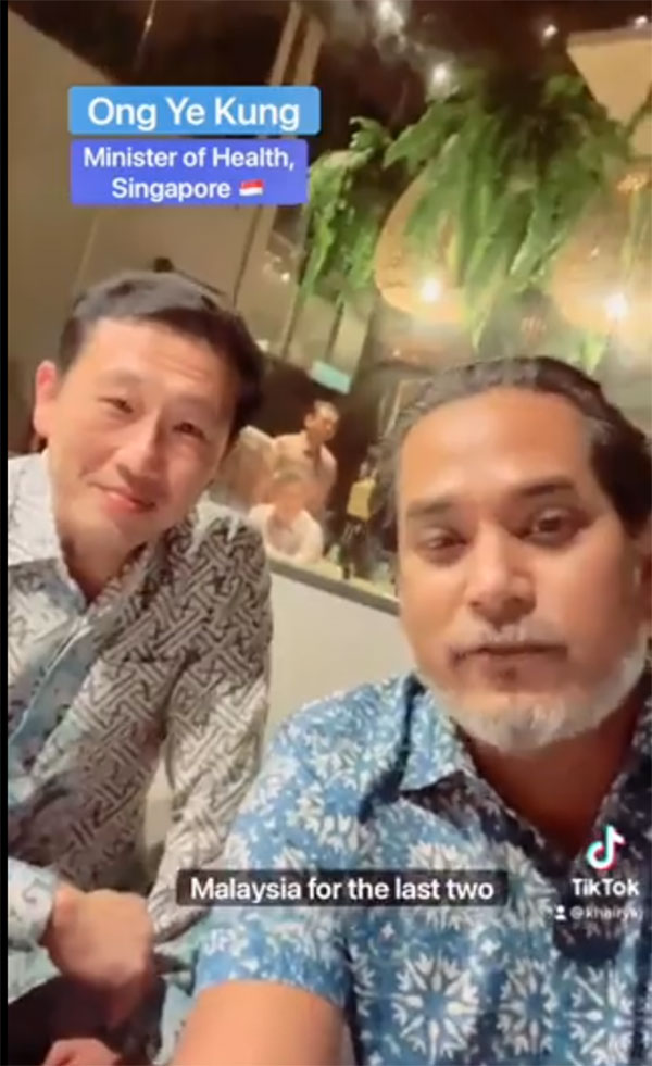 凯里（右）邀请王乙康等人共进晚餐。（截图取自凯里推特）