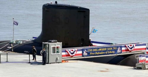 核潜艇”特拉华号”入列服役  拜登：加强美及盟友安全