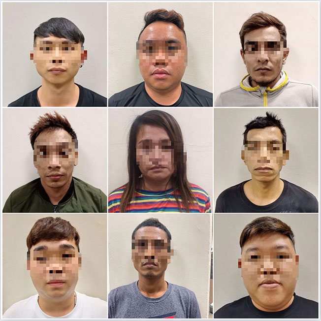 警方在行动中逮捕涉案的一名华裔女子、4名华裔男子及4名巫裔男子。