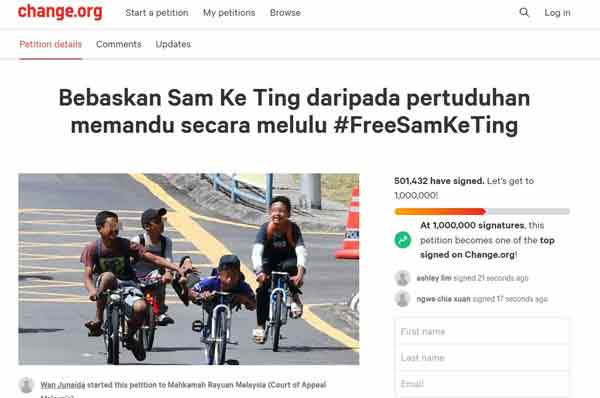 PETITION,Justice,Sam Ke Ting