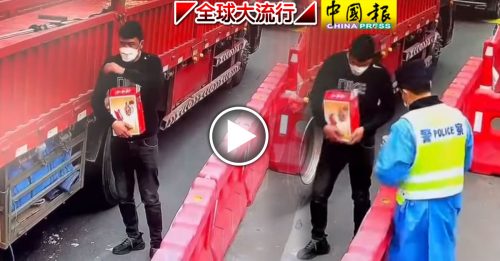 ◤全球大流行◢货车司机奔波上海遭隔离 7天没吃米饭 获赠两盒便当他哭了