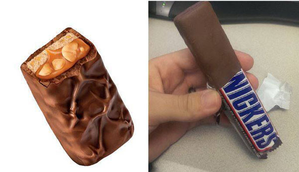 推特近期疯传，士力架巧克力棒将取消上头的“老二血管”。 