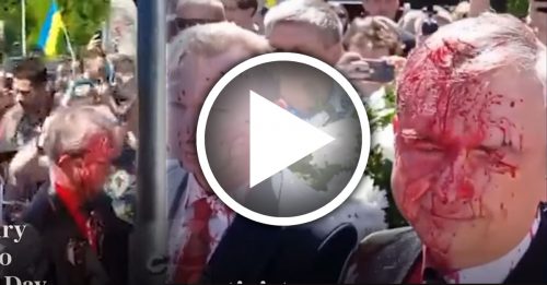 俄罗斯驻波兰大使 献花二战亡魂 被泼红漆