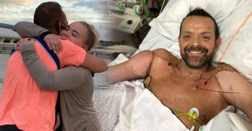 等了24年 双臂移植男 终于抱到女儿