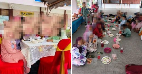 VIP桌上吃 学生地下开餐 学校教师节办活动被轰