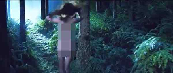 王心恬在广告中挑战近全裸尺度。（凯渥提供）
