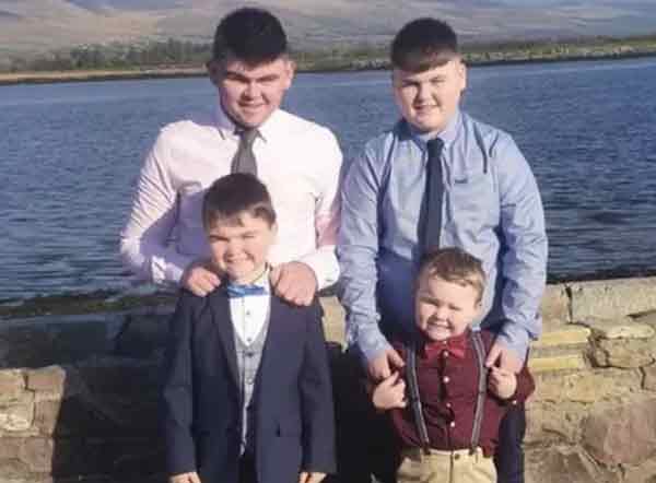 一家6口的爱尔兰家庭，因父母双亡导致4名儿子募款求生。