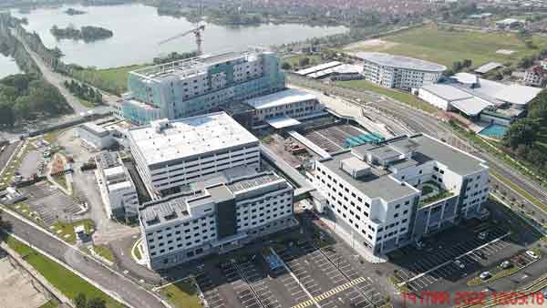 优大医院如火如荼建设中，图为今年3月14日所拍摄的建造进度。（取自该院网站）
