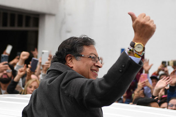 左翼候选人佩特罗在哥伦比亚总统选举中获胜。（法新社）
