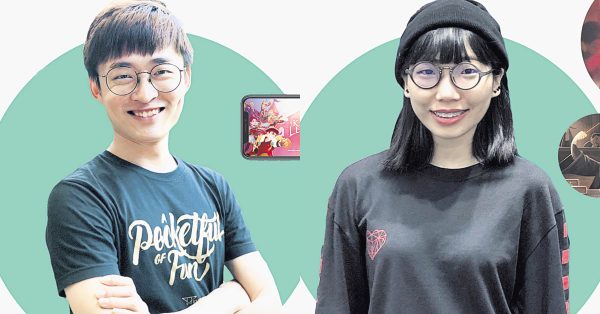 左起：Kurechii的创办人兼总监方译纬以及游戏美术家Rachel Ho分享了许多与游戏行业相关的就业经验与建议。