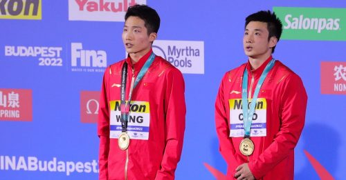 ◤世界游泳锦标赛◢ 男子双人3公尺跳板  曹缘 王宗源夺中国首金